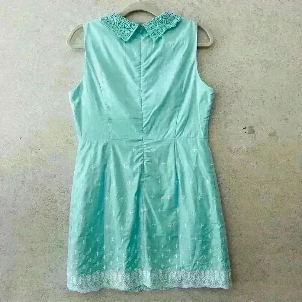 LA MORENA  ESPANA EYELET EMBROIDERED FEMININE ROMANTIC VICTORIAN DRESS. EU 42/US - Picture 7 of 12